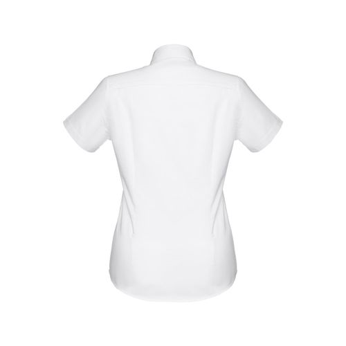 white THC LONDON WOMEN. Camisa Oxford de manga corta para mujer