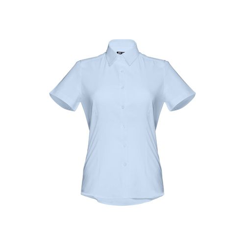 azul claro THC LONDON WOMEN. Camisa Oxford de manga corta para mujer