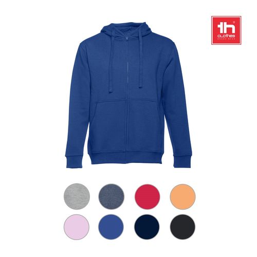lila THC AMSTERDAM. Sudadera para hombre, con cremallera y capucha
