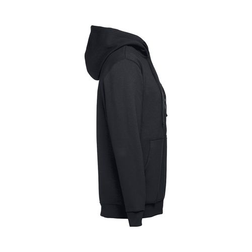 black THC AMSTERDAM. Sudadera para hombre, con cremallera y capucha