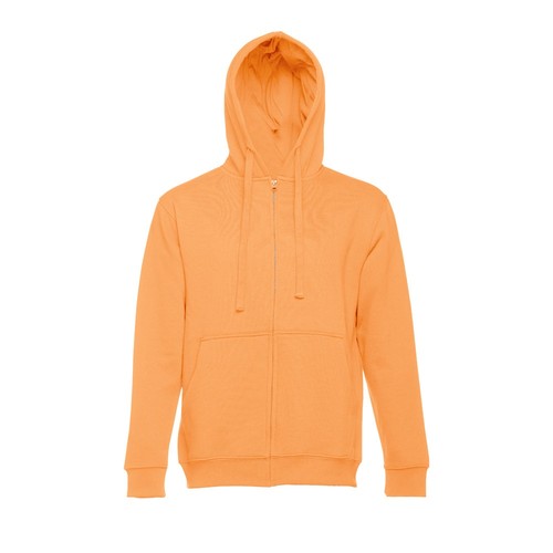 coral THC AMSTERDAM. Sudadera para hombre, con cremallera y capucha