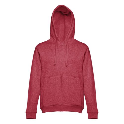 rojo chiné THC AMSTERDAM. Sudadera para hombre, con cremallera y capucha