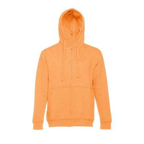 coral THC AMSTERDAM. Sudadera para hombre, con cremallera y capucha