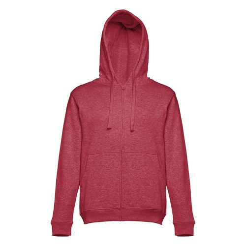 rojo chiné THC AMSTERDAM. Sudadera para hombre, con cremallera y capucha