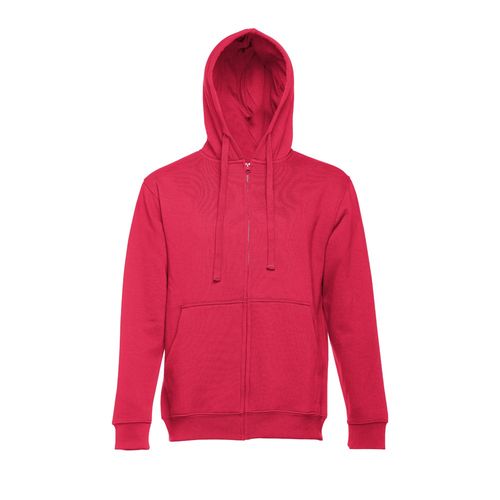 red THC AMSTERDAM. Sudadera para hombre, con cremallera y capucha