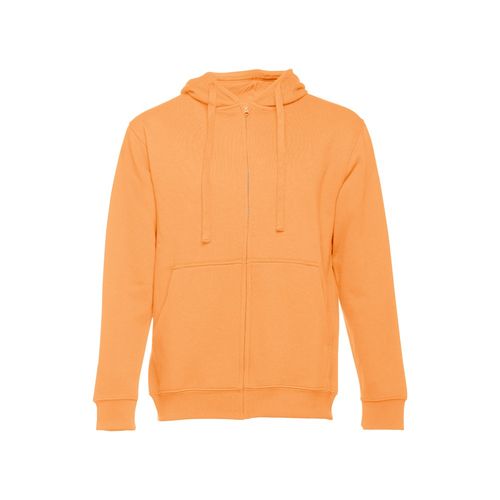 coral THC AMSTERDAM. Sudadera para hombre, con cremallera y capucha