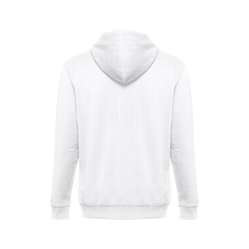 white THC AMSTERDAM. Sudadera para hombre, con cremallera y capucha