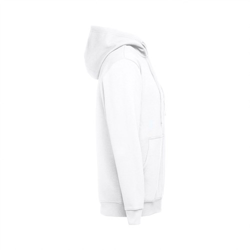 white THC AMSTERDAM. Sudadera para hombre, con cremallera y capucha