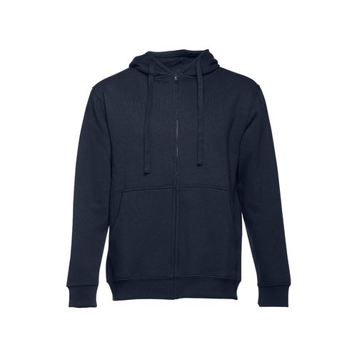 azul marino THC AMSTERDAM. Sudadera para hombre, con cremallera y capucha