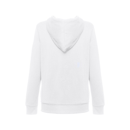 white THC AMSTERDAM WOMEN. Sudadera para mujer, con cremallera y capucha