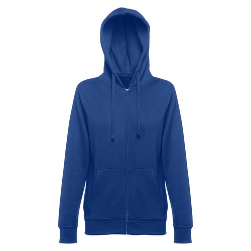 azulón THC AMSTERDAM WOMEN. Sudadera para mujer, con cremallera y capucha