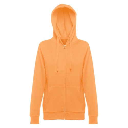 coral THC AMSTERDAM WOMEN. Sudadera para mujer, con cremallera y capucha