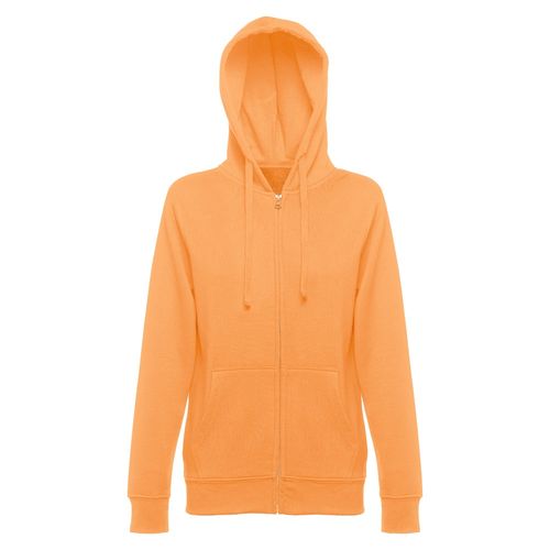 coral THC AMSTERDAM WOMEN. Sudadera para mujer, con cremallera y capucha