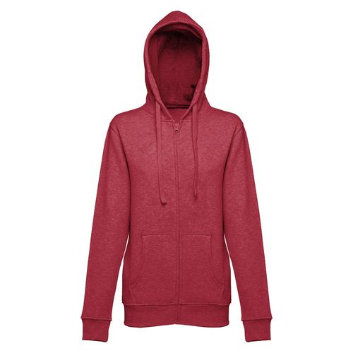 rojo chiné THC AMSTERDAM WOMEN. Sudadera para mujer, con cremallera y capucha