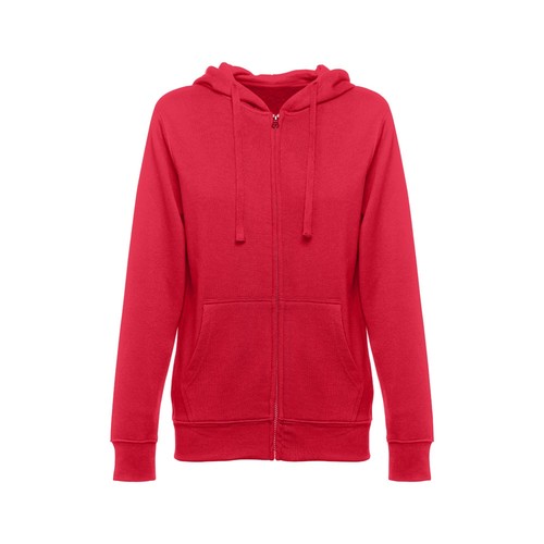 red THC AMSTERDAM WOMEN. Sudadera para mujer, con cremallera y capucha