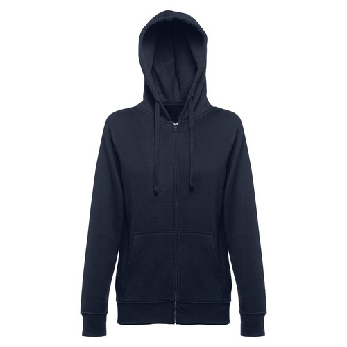azul marino THC AMSTERDAM WOMEN. Sudadera para mujer, con cremallera y capucha