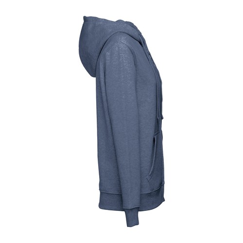 azul chiné THC AMSTERDAM WOMEN. Sudadera para mujer, con cremallera y capucha
