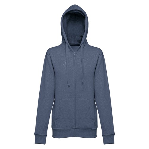 azul chiné THC AMSTERDAM WOMEN. Sudadera para mujer, con cremallera y capucha