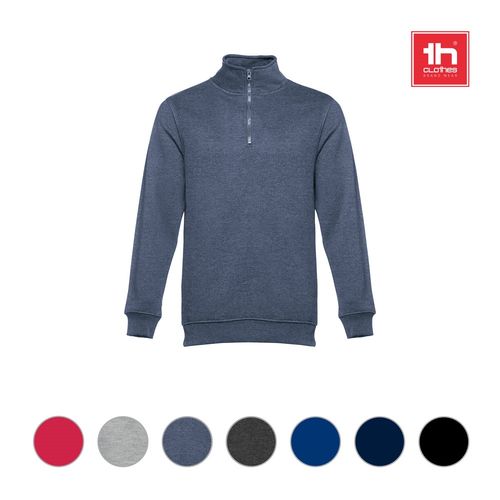 THC BUDAPEST. Sweat-shirt col zippé unisexe - 6