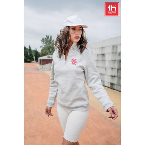 THC BUDAPEST. Sweat-shirt col zippé unisexe - 1