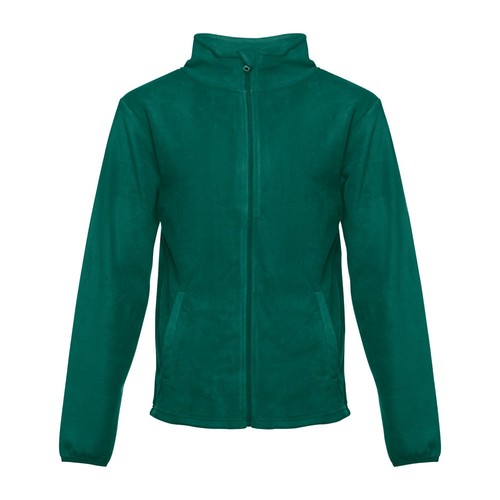 verde oscuro THC HELSINKI. Chaqueta polar para hombre, con cremallera