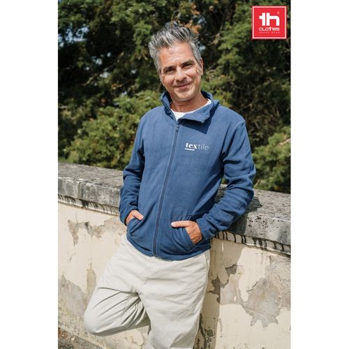 THC HELSINKI. CHAQUETA POLAR PARA HOMBRE, CON CREMALLERA