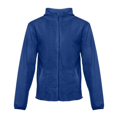 azulón THC HELSINKI. Chaqueta polar para hombre, con cremallera