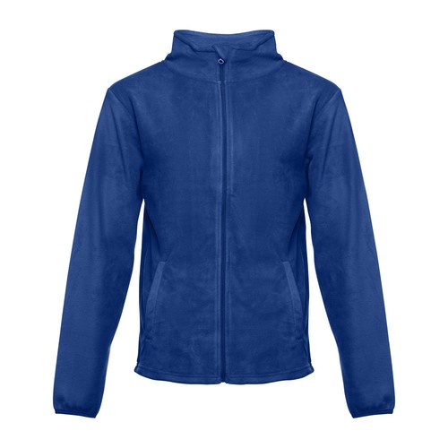 azulón THC HELSINKI. Chaqueta polar para hombre, con cremallera