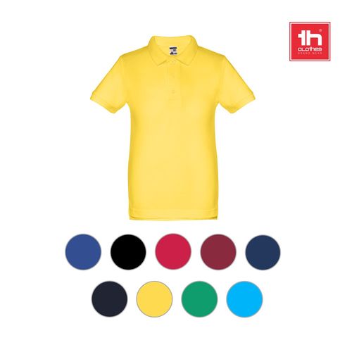 burdeos THC ADAM KIDS. Polo de niños unisex