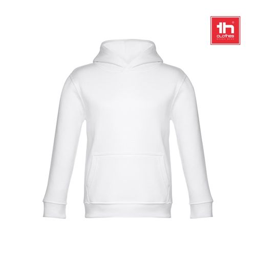 white THC PHOENIX KIDS. Sudadera unisex para niños, con capucha