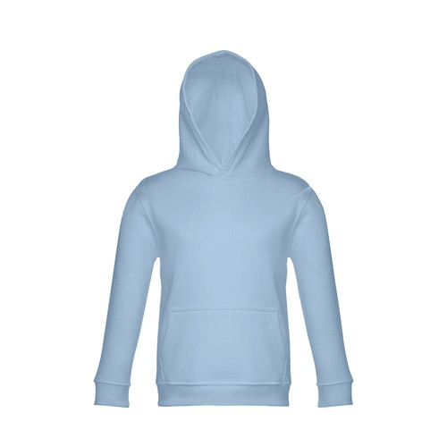 azul / blanco pastel THC PHOENIX KIDS. Sudadera unisex para niños, con capucha