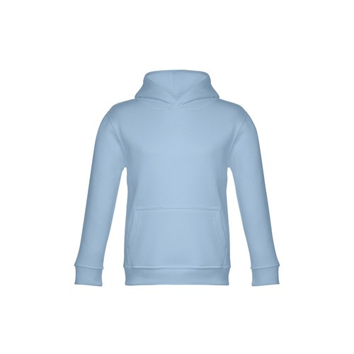 azul / blanco pastel THC PHOENIX KIDS. Sudadera unisex para niños, con capucha