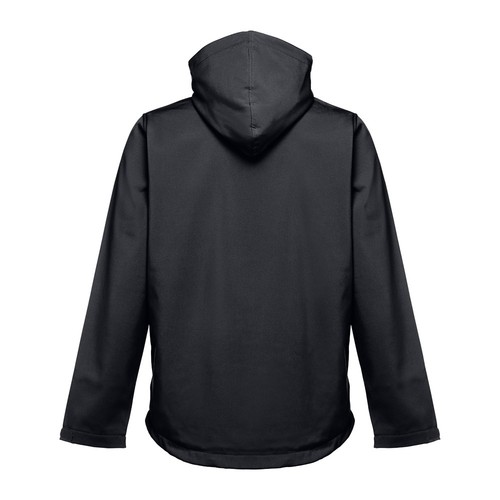 black THC ZAGREB. Chaqueta softshell para hombre, con capucha removible