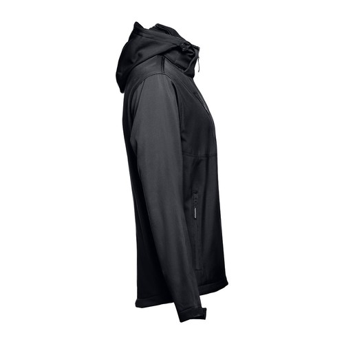 black THC ZAGREB. Chaqueta softshell para hombre, con capucha removible