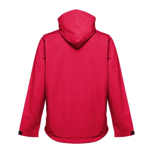 red THC ZAGREB. Chaqueta softshell para hombre, con capucha removible