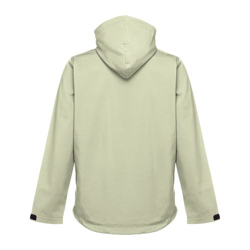 verde pastel THC ZAGREB. Chaqueta softshell para hombre, con capucha removible