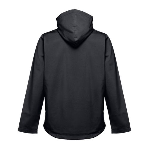 black THC ZAGREB. Chaqueta softshell para hombre, con capucha removible