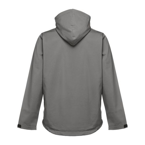gray THC ZAGREB. Chaqueta softshell para hombre, con capucha removible