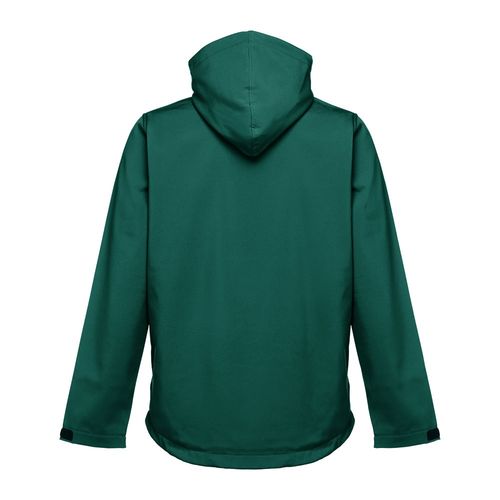 verde oscuro THC ZAGREB. Chaqueta softshell para hombre, con capucha removible