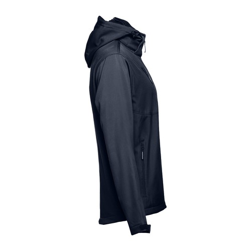 azul marino THC ZAGREB. Chaqueta softshell para hombre, con capucha removible