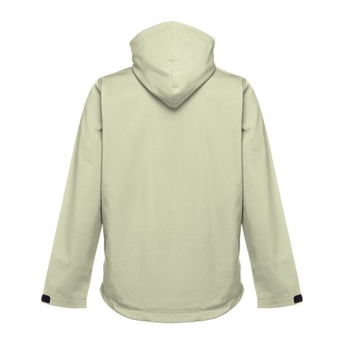 verde pastel THC ZAGREB. Chaqueta softshell para hombre, con capucha removible