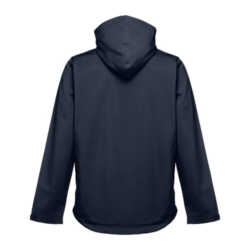 azul marino THC ZAGREB. Chaqueta softshell para hombre, con capucha removible