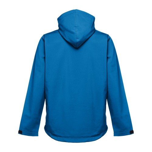 azul petróleo THC ZAGREB. Chaqueta softshell para hombre, con capucha removible