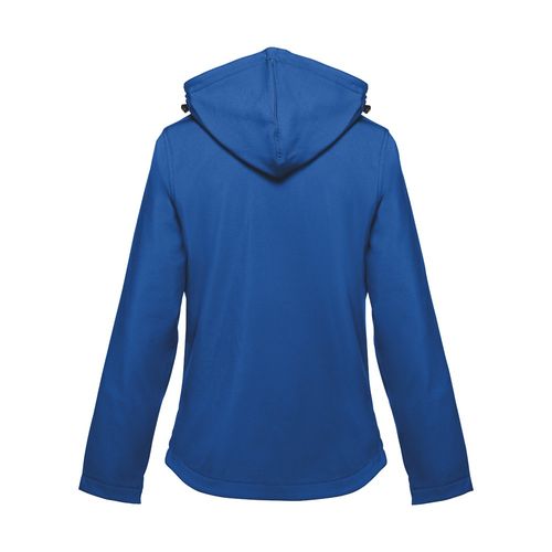 azulón THC ZAGREB WOMEN. Chaqueta softshell para mujer, con capucha removible