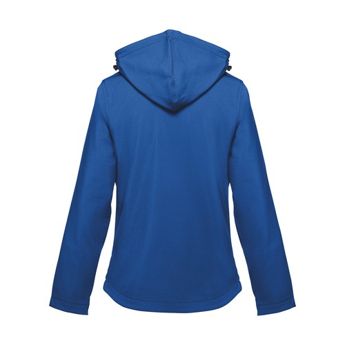 azulón THC ZAGREB WOMEN. Chaqueta softshell para mujer, con capucha removible