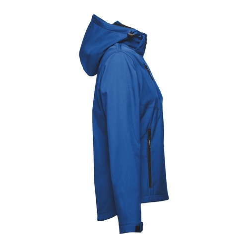 azulón THC ZAGREB WOMEN. Chaqueta softshell para mujer, con capucha removible