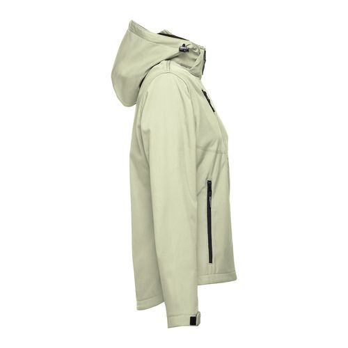 verde pastel THC ZAGREB WOMEN. Chaqueta softshell para mujer, con capucha removible
