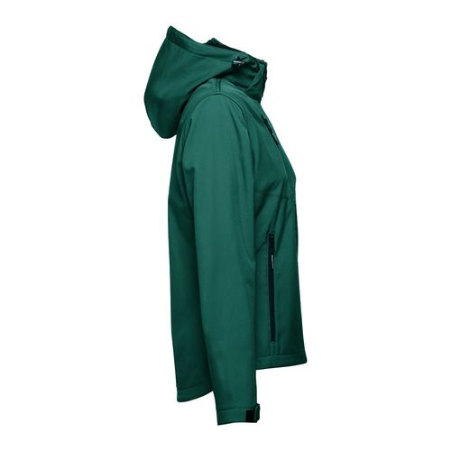 verde oscuro THC ZAGREB WOMEN. Chaqueta softshell para mujer, con capucha removible