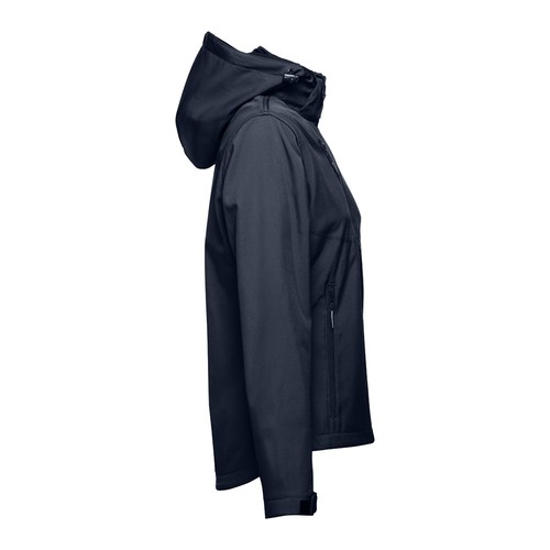 azul marino THC ZAGREB WOMEN. Chaqueta softshell para mujer, con capucha removible