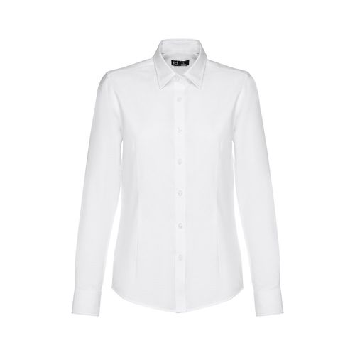 THC TOKYO WOMEN WH. Chemise oxford à manches longues pour femmes. Couleur blanche - 2